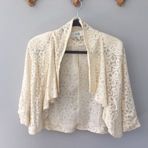 Cream lace jacket / cover up